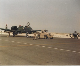 A-10 820664 being towed in